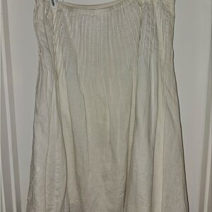 TOMMY HILFIGER 100% LINEN LINED IVORY SKIRT